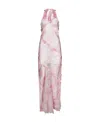 Msgm Sheer Ruffle-detail Maxi Dress In Pink