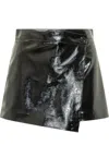 Msgm Shiny Wallet Shorts In Black