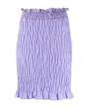 Msgm Shirred-effect Mini Skirt In Purple