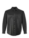 Msgm Synthetic Leather-look Shirt With Applied Pocket