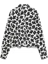 Msgm Floral Pattern Cotton Poplin Shirt In Multi