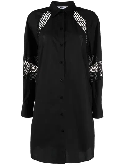 Msgm Shirt Mini Dress In C