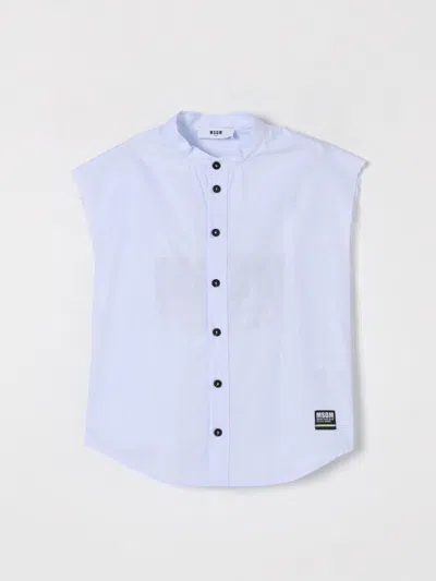 Msgm Shirt  Kids Kids Color Gnawed Blue