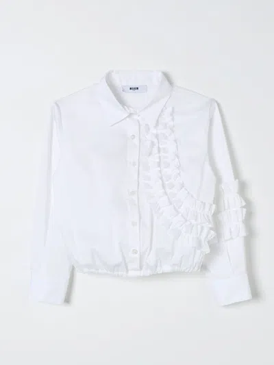 Msgm Shirt  Kids Kids Color White In Weiss