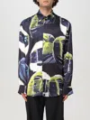 Msgm All-over Helmet Print Shirt In Black
