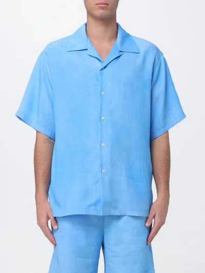 MSGM MSGM SHIRT MEN COLOR BLUE