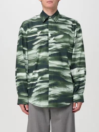 MSGM SHIRT MSGM MEN COLOR GREEN,f89685012