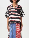 Msgm Printed Blouse Black In Black