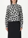 Msgm Floral Pattern Cotton Poplin Shirt In White