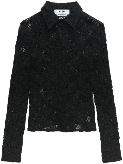 Msgm Shirt With Embroidery