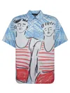 Msgm Multi-illustration Shirt With Relaxed Fit