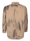 Msgm Abstract Print Beige Shirt In Beige