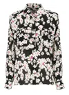 Msgm Floral-print Button-fastening Shirt In Black