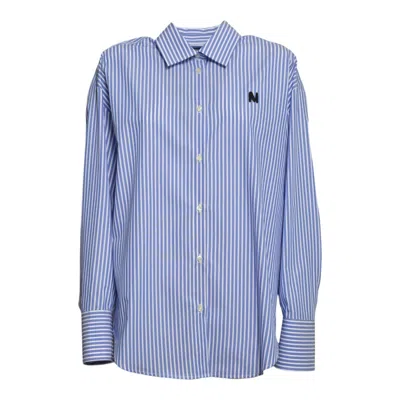 Msgm Shirts In Blue