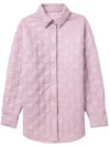 Msgm Quilted Buttoned Jacket In Multicolor