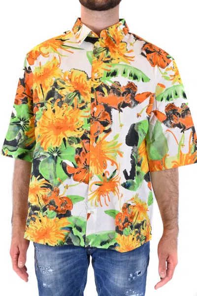 Msgm Shirts Multicolor In White