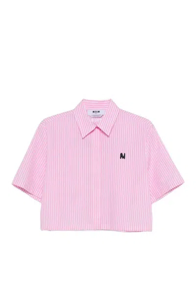 Msgm Shirts Pink In Rosa