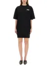 Msgm Relaxed-fit Short Dress With Logo Detail