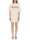 Msgm Logo Print Mini Dress