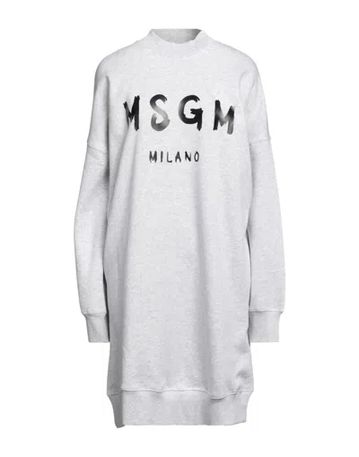Msgm Short Dresses In Light Grey