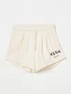 Msgm Cotton Sweat Shorts In Cream