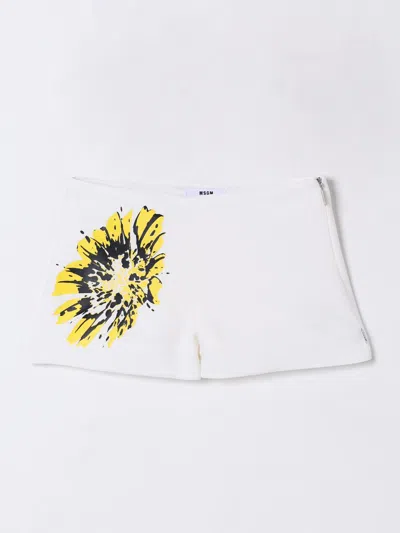 Msgm Pants  Kids Kids Color White In ホワイト
