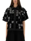Msgm Sequin Embellished Collared Cotton Shirt