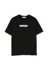 Msgm Short Sleeve Crew Neck T-shirt In Black
