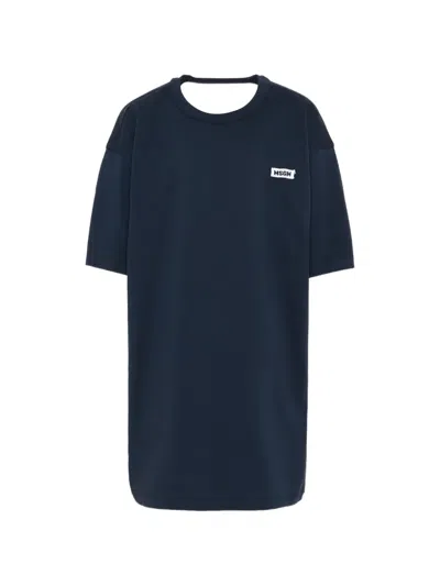 Msgm Kids' Short-sleeve Dress In Blue