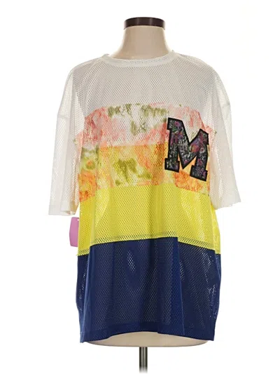 Pre-owned Msgm Short Sleeve Jersey In Yellow