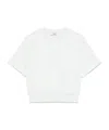 Msgm Short Sleeve Sweatshirt In White
