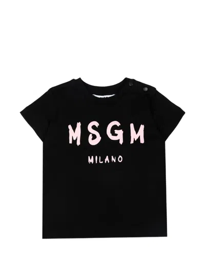 Msgm Babies' Short-sleeve T-shirt In Animal Print
