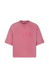 Msgm Short-sleeve T-shirt In Pink