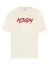 Msgm Short-sleeve T-shirt In White