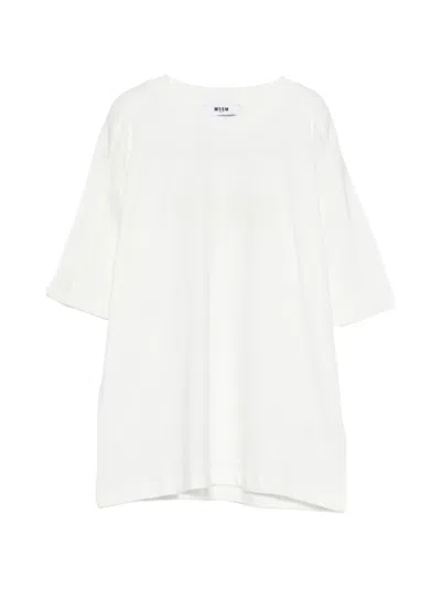 Msgm Kids' Short-sleeve T-shirt In White