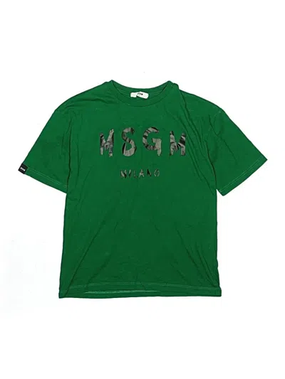 Pre-owned Msgm Kids' Short Sleeve T-shirt In Green