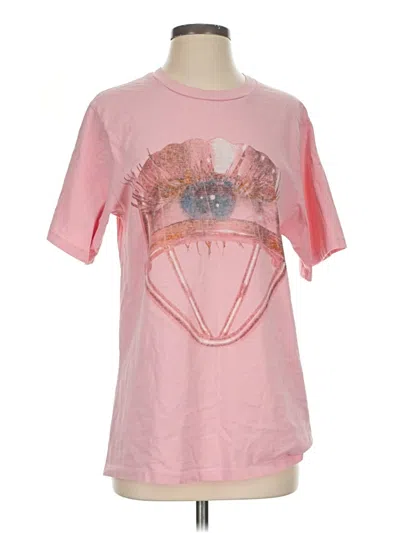 Pre-owned Msgm Short Sleeve T-shirt In Pink
