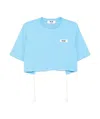 Msgm Short-sleeved Blouse In Blue