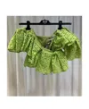 Msgm Short-sleeved Blouse In Green