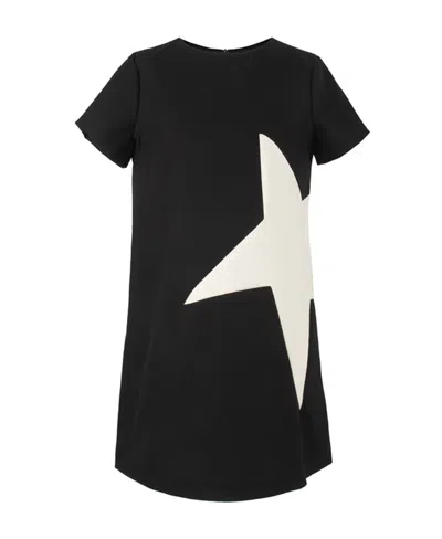 Msgm Short-sleeved Dress In Black