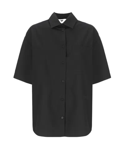 Msgm Short-sleeved Shirt In Black