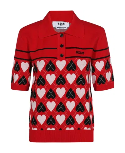 MSGM SHORT-SLEEVED SWEATER