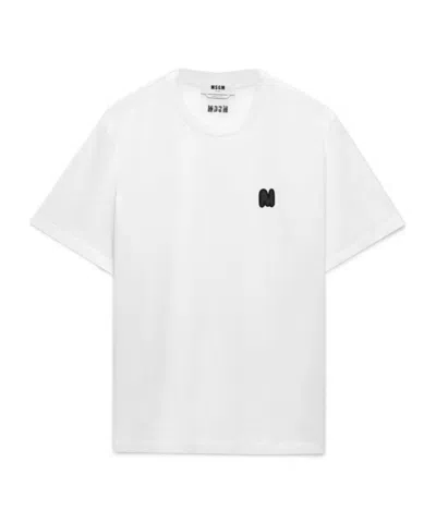 Msgm Short-sleeved T-shirt In White