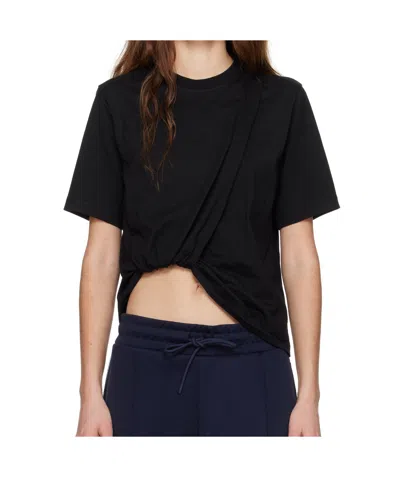 MSGM MSGM TWIST DETAILED CREWNECK T-SHIRT