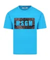 Msgm Short-sleeved T-shirt In Blue