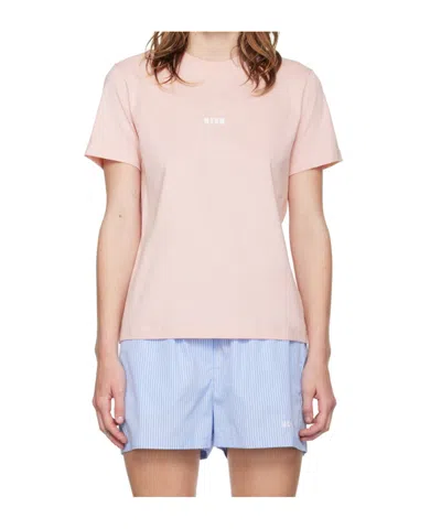 Msgm Pink Impact Mini Logo T-shirt In 11 Light Pink