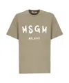 Msgm Short-sleeved T-shirt In Nude