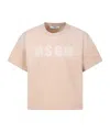 Msgm Short-sleeved T-shirt In Nude