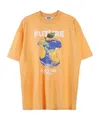 Msgm Short-sleeved T-shirt In Orange