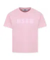 Msgm Short-sleeved T-shirt In Pink